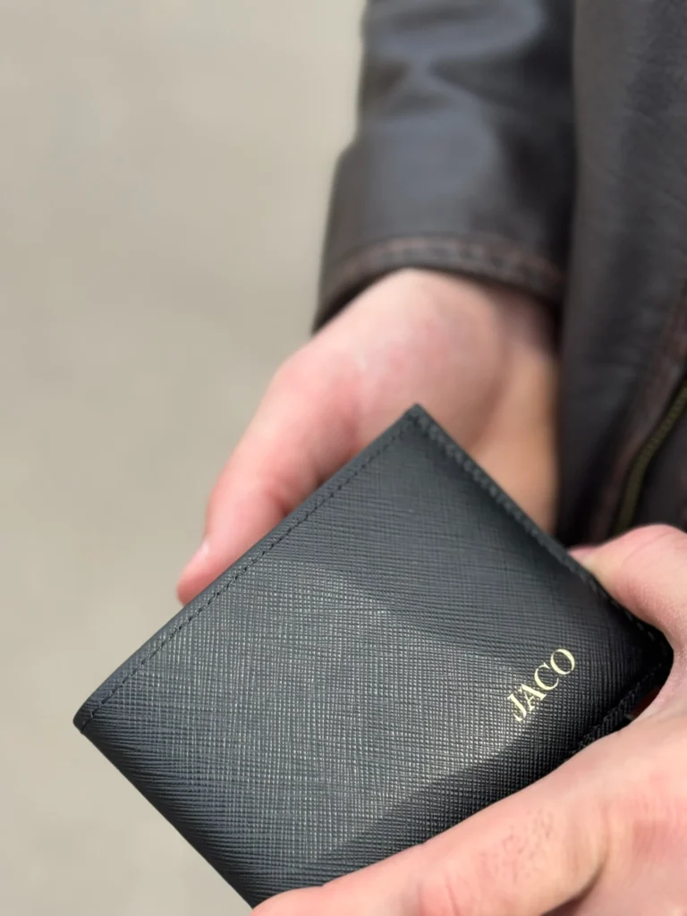 Paris Spring Rowan Black Saffiano Leather Wallet