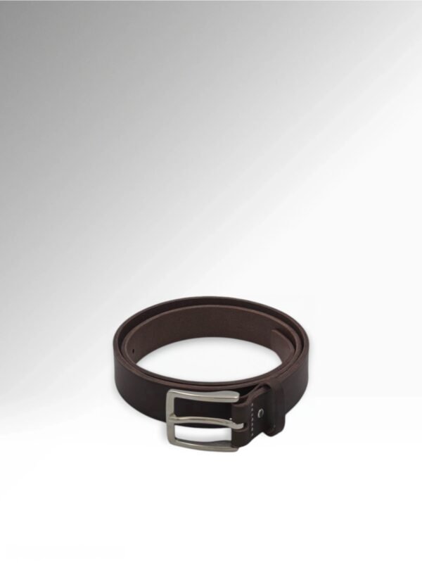 Cigillo Dark Brown Veg Tan Butts Leather Belt Front