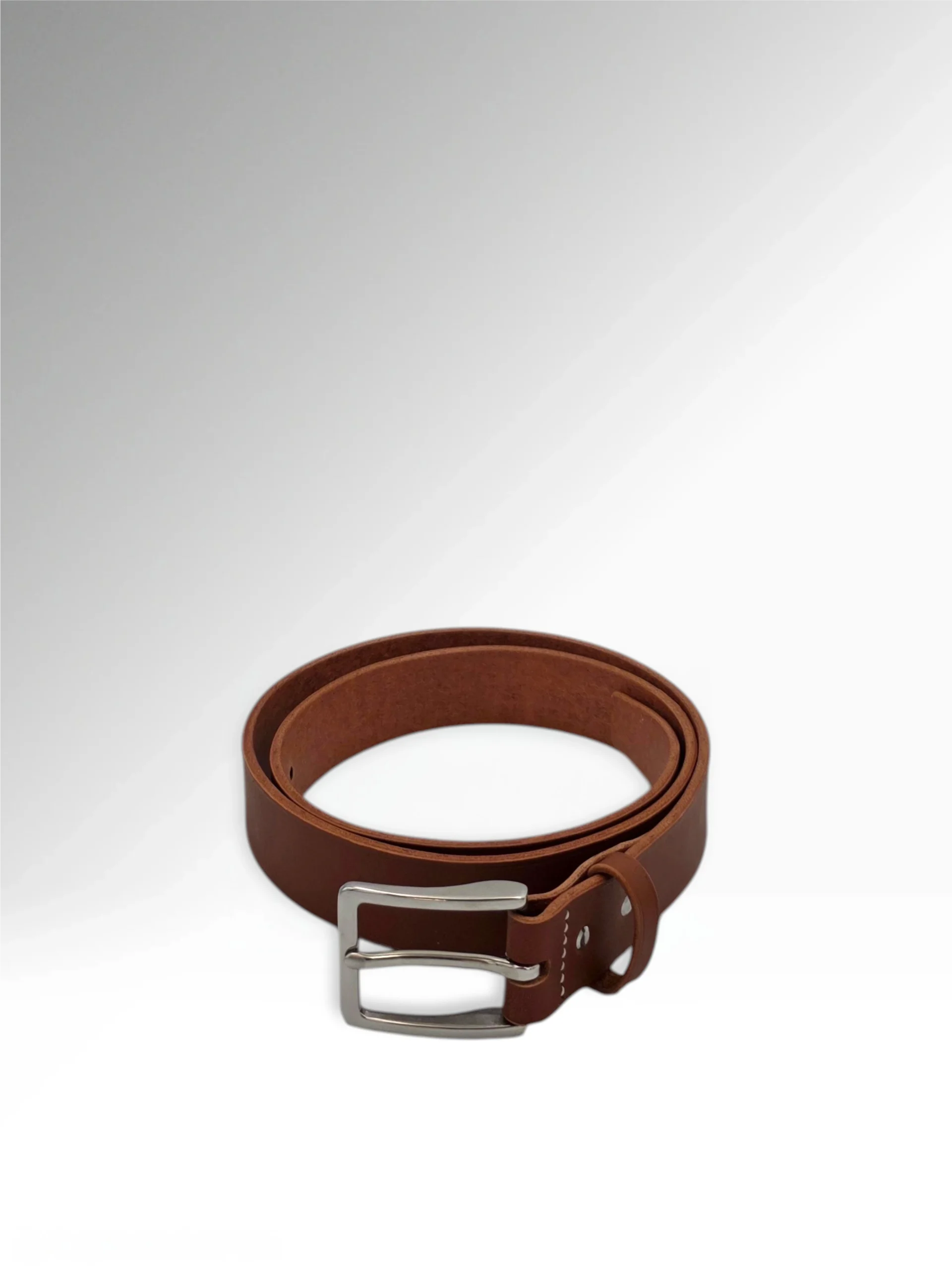 Sigillo Light Brown Veg Tan Butts Leather Belt Front