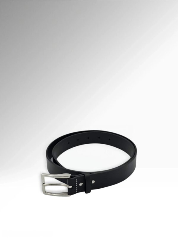 Sigillo Black Veg Tan Butts Leather Belt Front