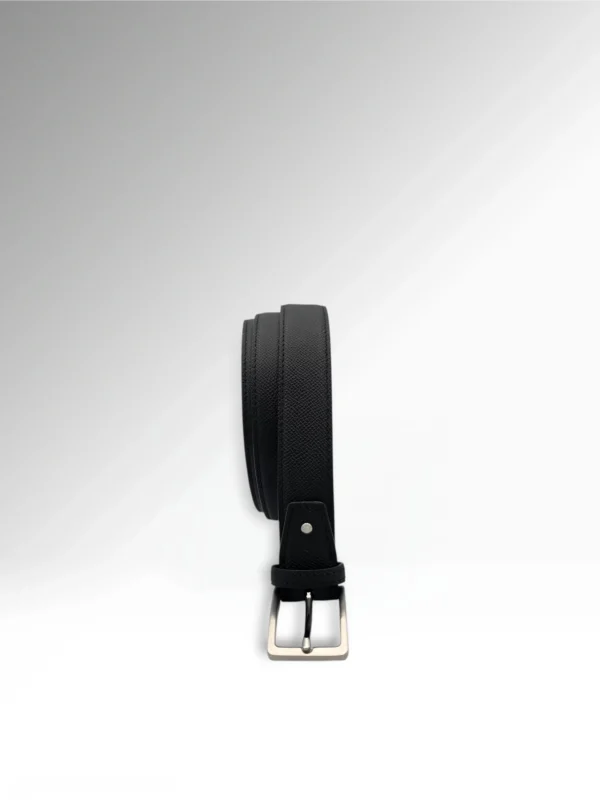 Cicero Black Epsom Leather Belt Vertical
