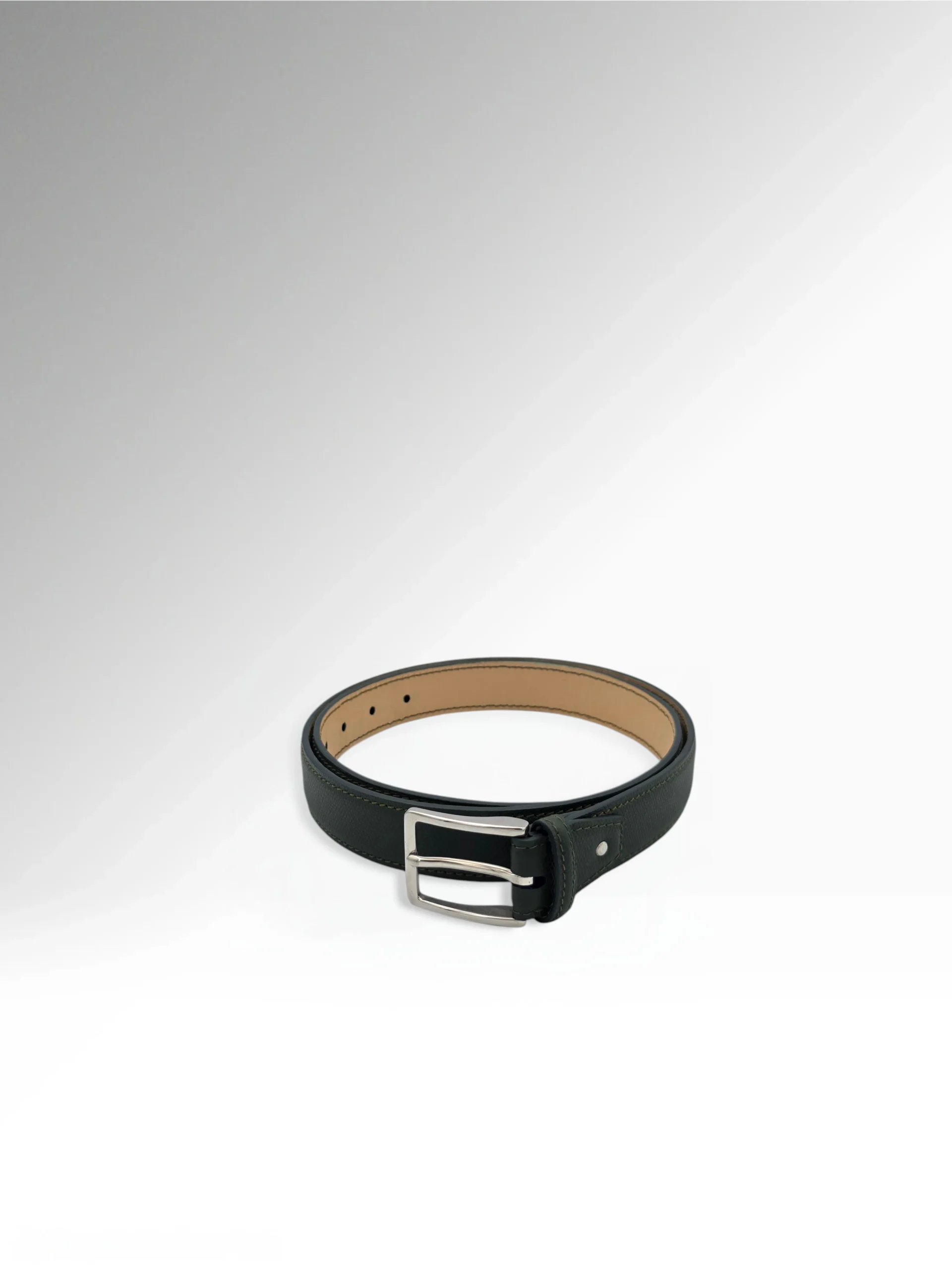 Cicero Dark Green Leather Belt - Image 2