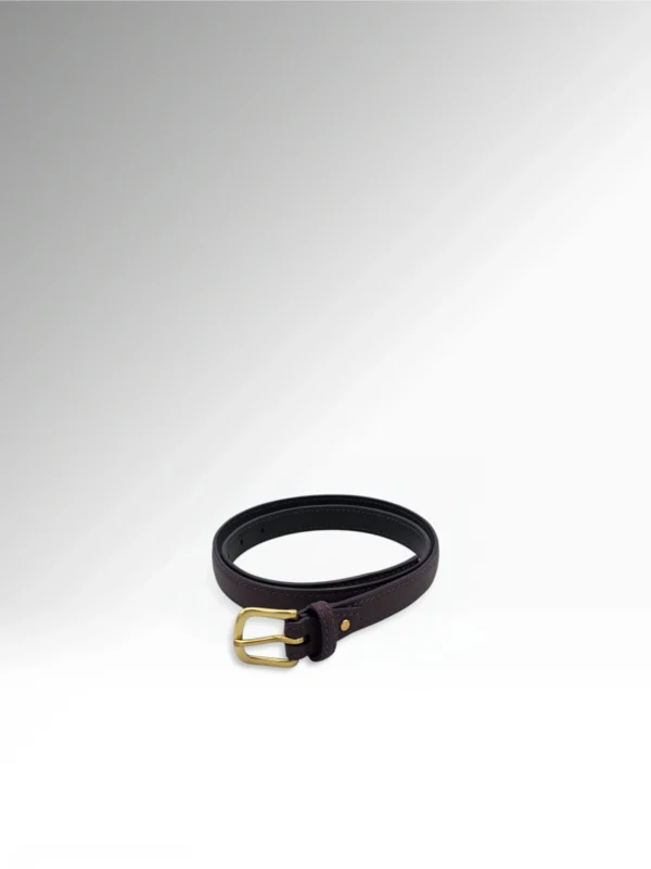 Cicero Petite Wine Epsom Leather Belt Front