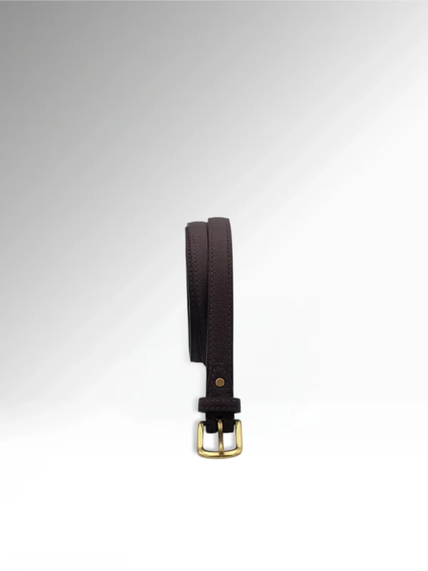 Cicero Petite Wine Epsom Leather Belt Vertical