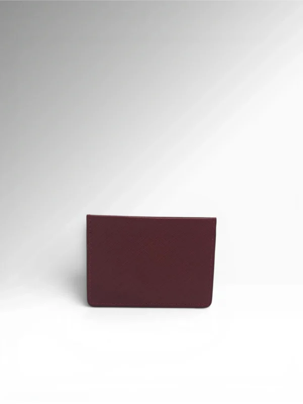 Vento Burgundy Leather Card Holder Back