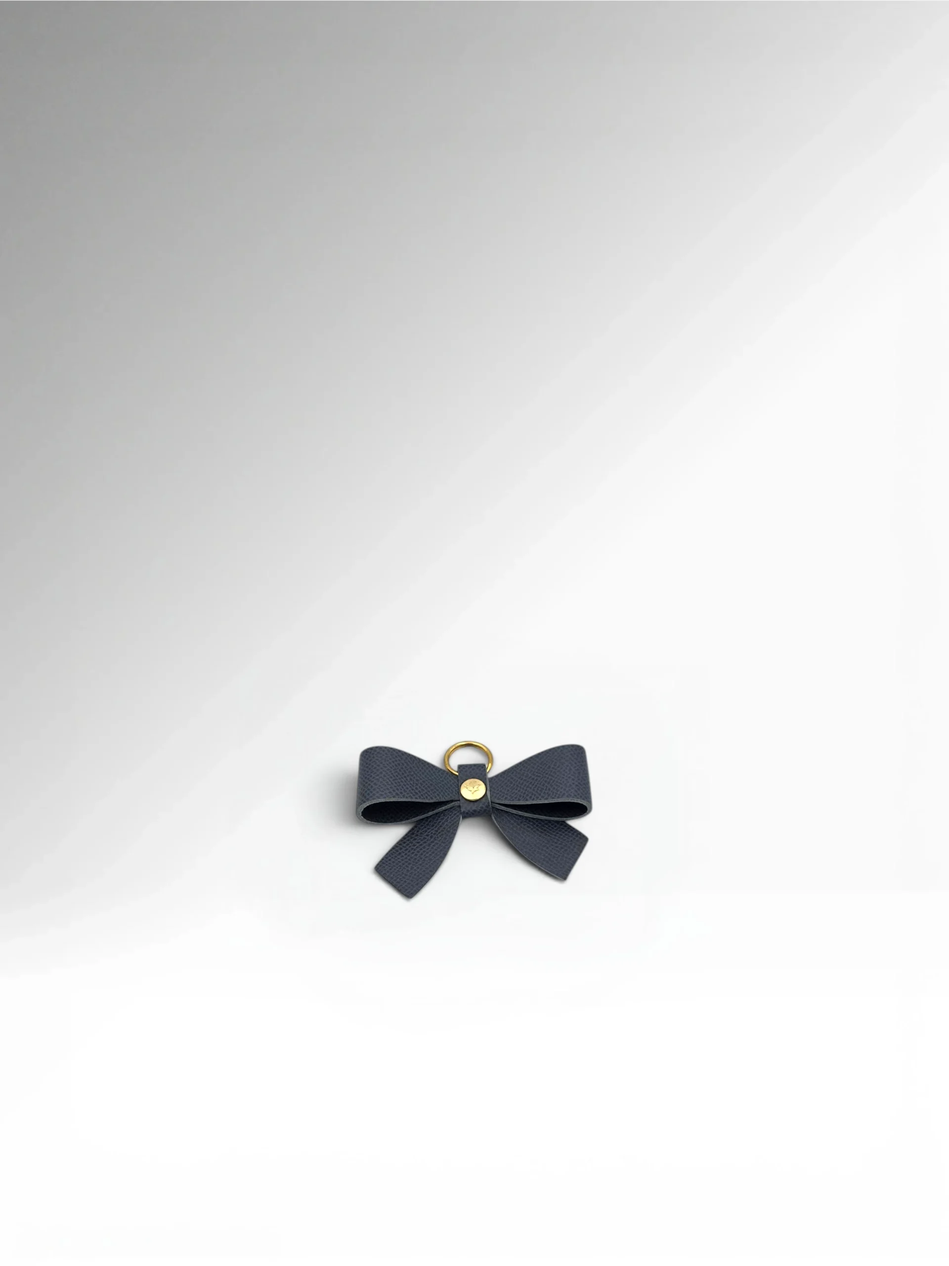 Key Bow Dark Blue Epsom Leather