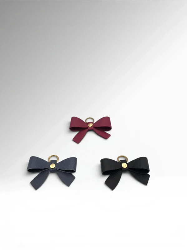Key Bow Epsom Leather Charms