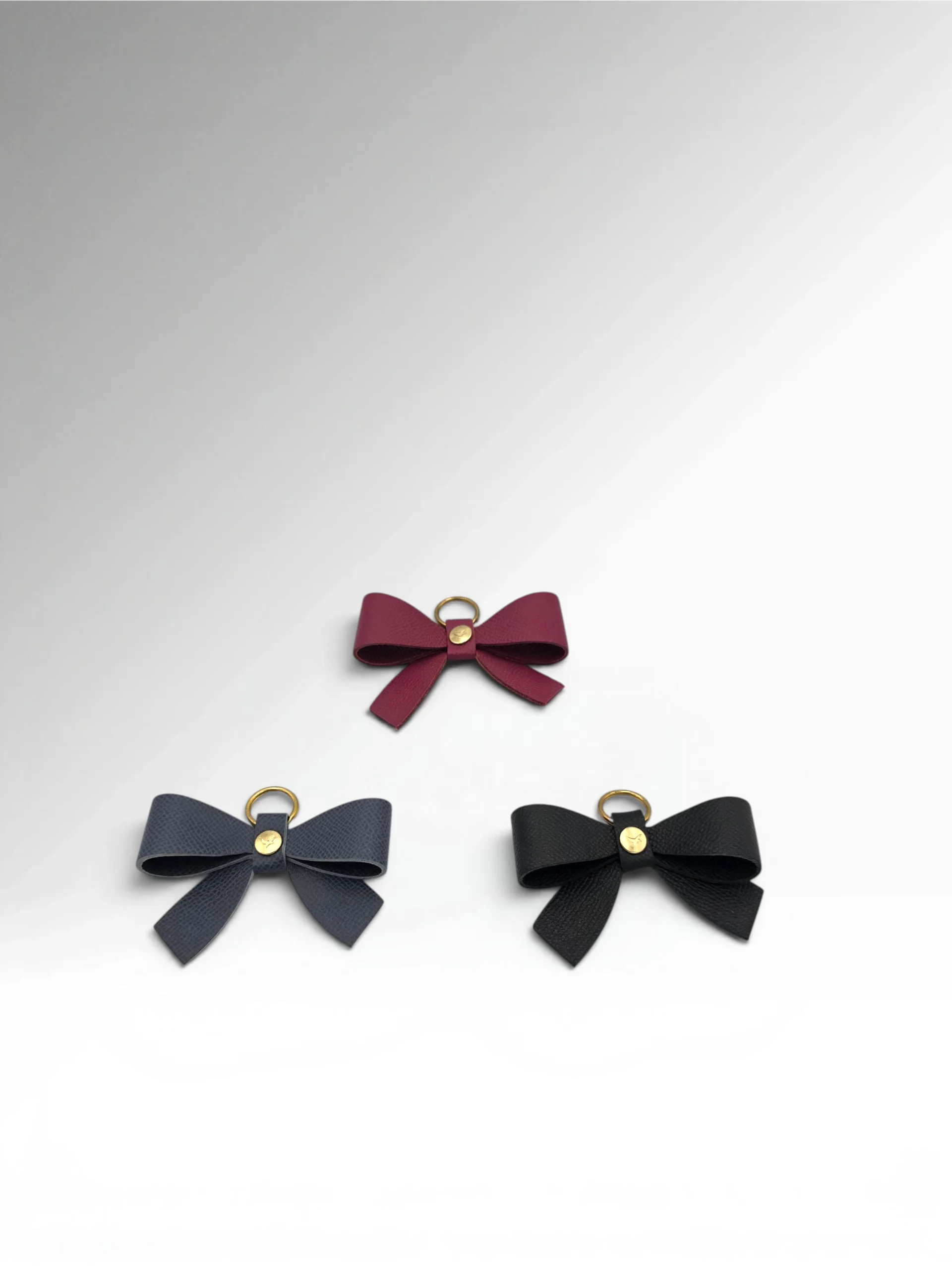Key Bow Epsom Leather Charms