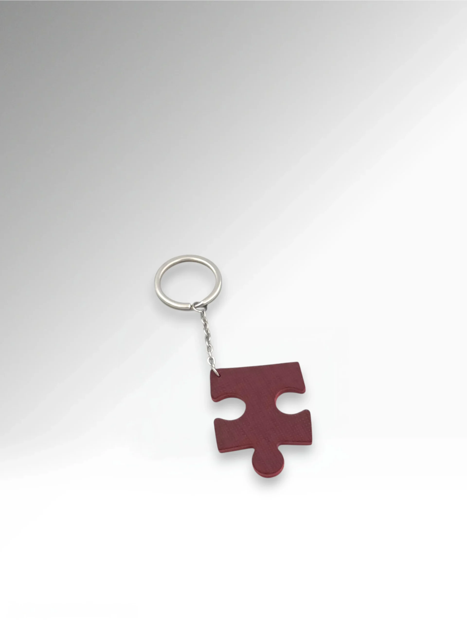 Leather Charm Key Puzzle Burgundy