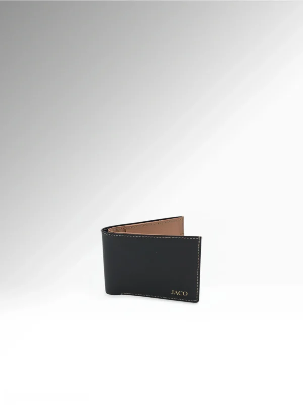 Nilo Black Calfskin Leather Wallet Front