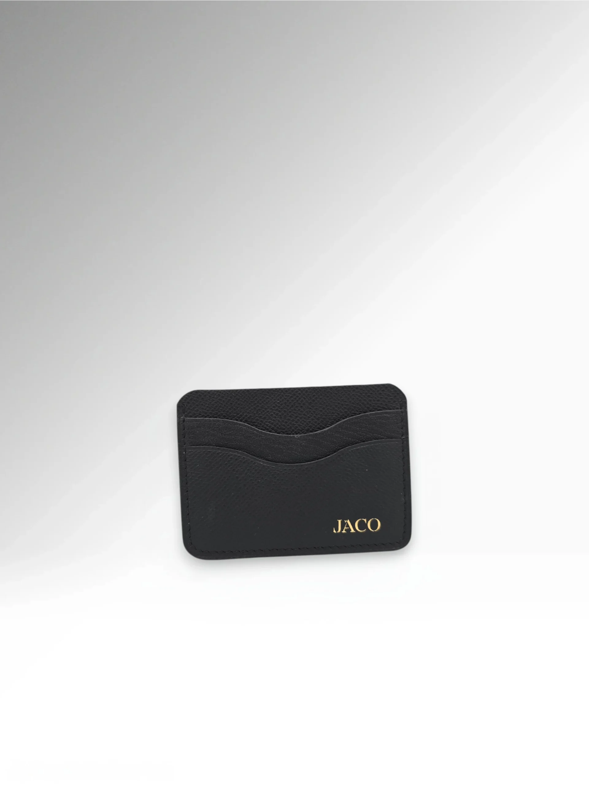 Hector Black Leather Card Holder Front